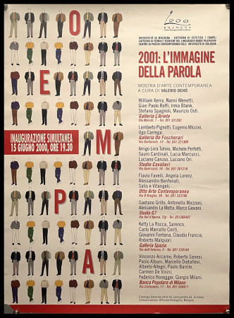 2000 * Poster Art Original "L'Immagine della Parola - Università di Bologna" Italy (B+)