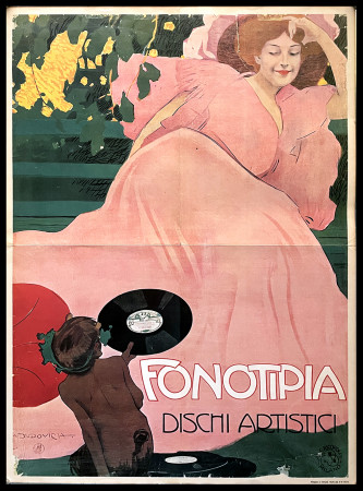 (1900ca) - 1970 * Poster Maxi Original "DUDOVICH - Fonotipia Dischi Artistici" Italy (B)