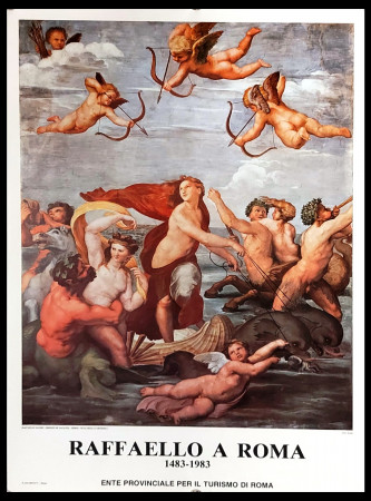 1983 * Poster Art Original "Raffaello a Roma, Trionfo di Galatea" Roma, Italy (B+)