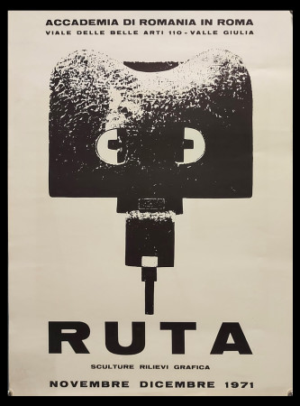 1971 * Poster Art Original "RUTA - Scultura Rilievi Grafica" Roma, Italy (B+)