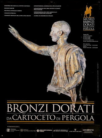 2000ca * Poster Art Original "Bronzi Dorati - da Cartoceto a Pergola" Italy (B)