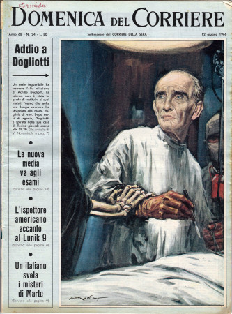 1966 * La Domenica Del Corriere (N°24) "Addio a Dogliotti - Il Mistero dei Mystere" Original Magazine