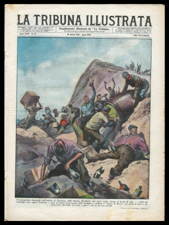 1939 * La Tribuna Illustrata (N°13) "Inaspettato Baccanale nell'isola di Guernsey" Original Magazine