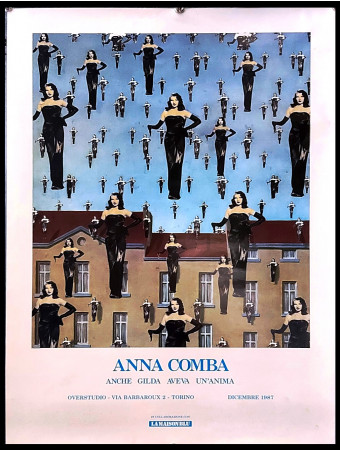 1987 * Poster Art Original "Anna Comba - Anche Gilda Aveva un'Anima, Torino" Italy (B+)