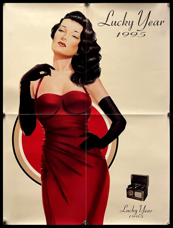 1995 * Poster Original "Lucky Strike,  Lucky Year - Pin Up Mora" (B)
