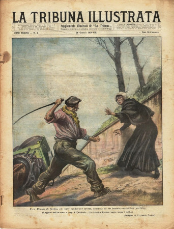 1930 * Original Historical Magazine "La Tribuna Illustrata (N°4) - Ex Regina Serbia Frustata"