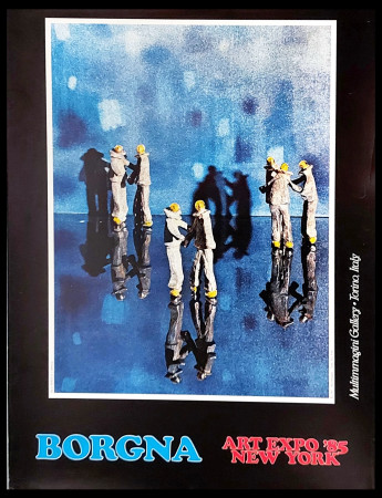 1985 (1984) * Poster Art Original "BORGNA, Art Expo 85 - New York" Italy (B)