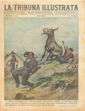 1931 * Original Historical Magazine "La Tribuna Illustrata (N°40) - Quando Il Somaro Diventa Leone"