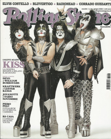 2008 (N56) * Magazine Cover Rolling Stone Original "Kiss" in Passepartout