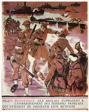 ND (WWII) * War Propaganda Reproduction "Governo Di Vichy - 1940 Dunkerque" in Passepartout