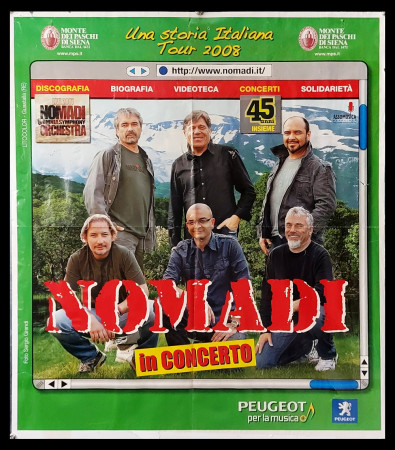 2008 * Poster Original "Nomadi - Concerto, Una Storia Italiana" Italy (B-)