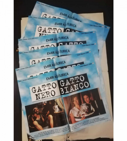 1998 * Set 6 Movie Lobby Cards "Gatto Nero, Gatto Bianco - Bajram Severdzan, Florijian Ajdini" Comedy (A-)