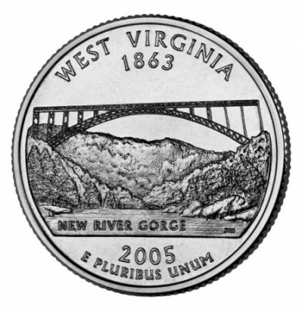 2005 * Quarter dollar United States West Virginia (D)