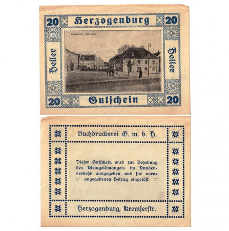 1920 * Notgeld Austria 20 Heller "Lower Austria – Herzogenburg" (FS 369)
