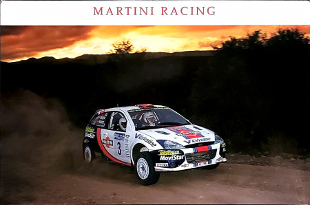 2001 * Poster Original "Ford Focus Martini Racing, Carlos Sainz, Tramonto" (A)