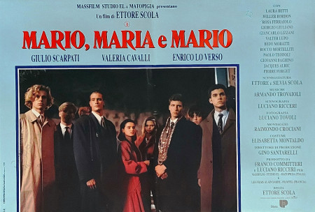 1993 * Movie Playbill "Mario,Maria e Mario - Giulio Scarpati, Valeria Cavalli, Enrico Lo Verso" Drama (B+)