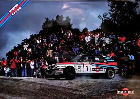 1989 * Poster Original "Lancia Delta Martini Racing, Didier Auriol, Tour de Corse" (A)