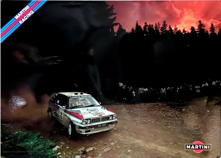 1989 * Poster Original "Lancia Delta Martini Racing, Didier Auriol, Acropolis Rally" (A)