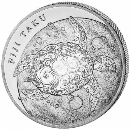 2012 * Fiji 2 silver dollars TAKU turtle