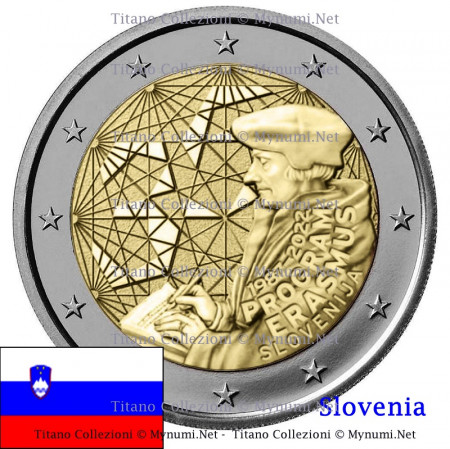 2022 * 2 Euro SLOVENIA "35th Anniversary of the Erasmus Programme" UNC