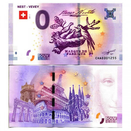 2017-1 * Banknote Souvenir Switzerland 0 Euro "Nest-Vevey" UNC