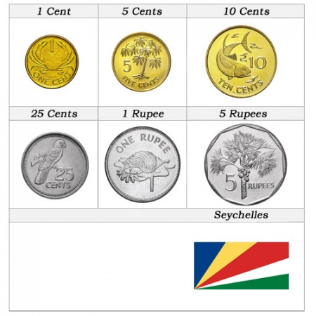 Mixed Years * Series 6 coins Seychelles