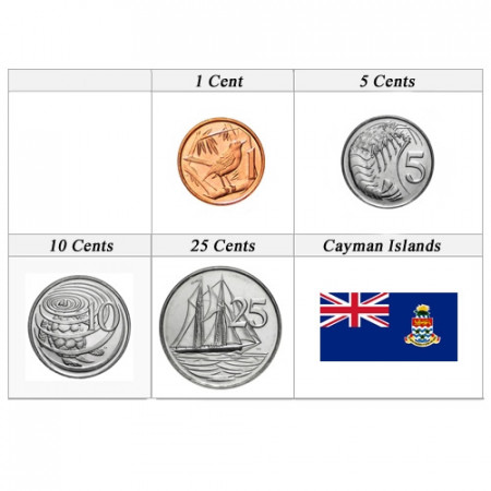 Mixed Years * Series 4 coins cents Cayman Islands