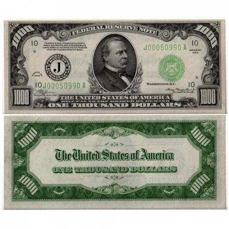 1934 * Banknote United States 1000 dollars AU Grover Cleveland