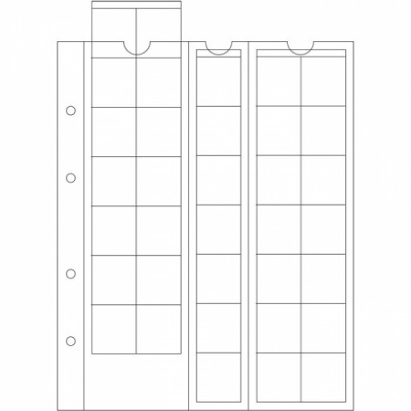 Lighthouse * 5 Sheets optima for coins up to 27 mm