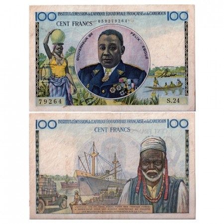 1957 * Banknote French Equatorial Africa 100 francs EF/XF