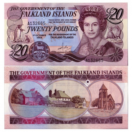 1984 * Banknote Falkland Islands 20 pounds UNC