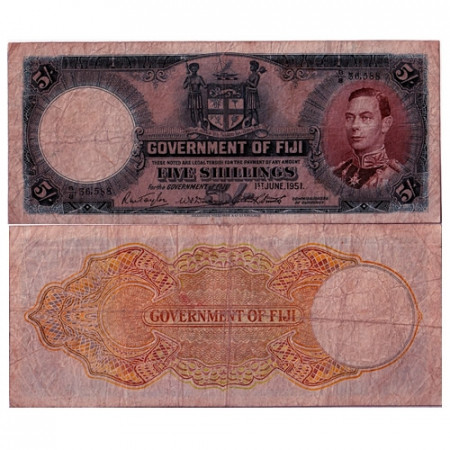 1951 * Banknote Fiji 5 shillings F