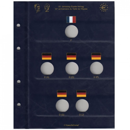 2 Euro coin sheet VISTA 50th Élysée Treaty 2013 * LIGHTHOUSE