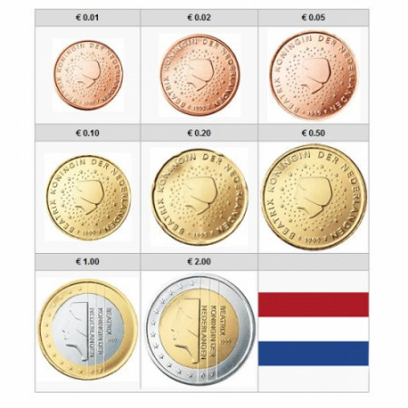 Mixed Years * Series 8 coins euro NETHERLANDS