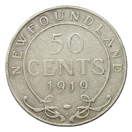 1919 C * 50 Cents silver Newfoundland George V VF