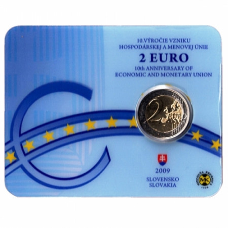 2009 * 2 euro SLOVAKIA Economic and Monetary Union Coincard 