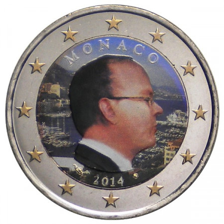 2014 * 2 euro MONACO Albert II colored