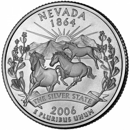 2006 * Quarter dollar United States Nevada (P)