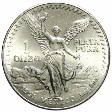 1991 * Mexico 1 OZ Silver ounce Libertad