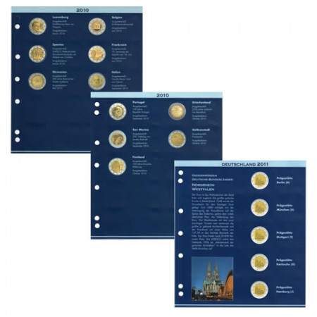 Sheet NUMIS 2 Euro coin albums 2010, 2011 * LIGHTHOUSE