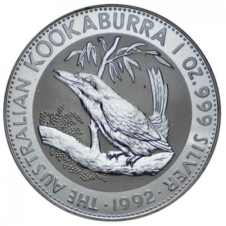 1992 * 1 Dollar Silver 1 OZ Australia "Kookaburra" BU