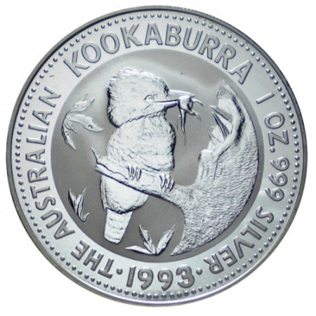 1993 * silver dollar 1 OZ Kookaburra Australia