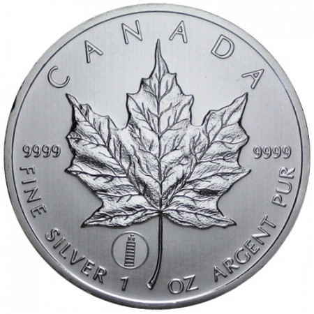 2012 * 5 silver dollars Canada 1 OZ Maple Leaf Pisa