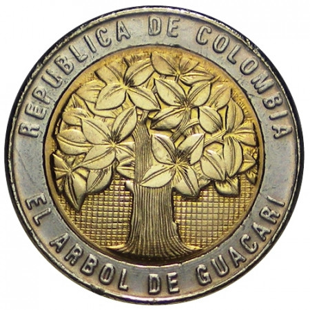 2011 * 500 Pesos Colombia Guacari tree 