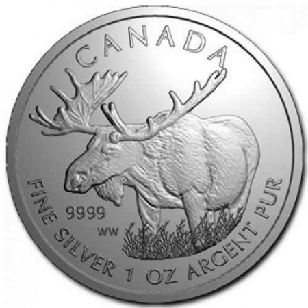 2012 * 5 Silver dollars 1 OZ Canada Moose