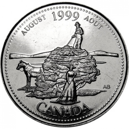 1999 * Quarter dollar Canada August - The Pioneer Spirit