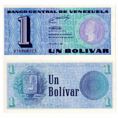 1989 * Banknote Venezuela 1 Bolivar "Simón Bolívar" (p68) UNC