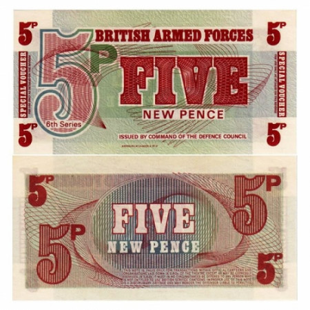 ND (1972) * Banknote Great Britain 5 New Pence "British Armed Forces - 6th Series" (pM47) UNC