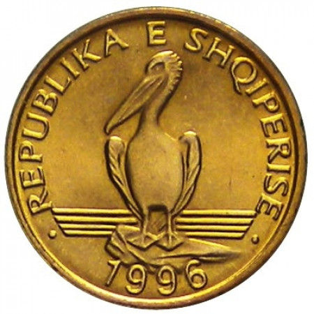 elf Albania Republic 1 Lek 1996 Pelican  Bird 