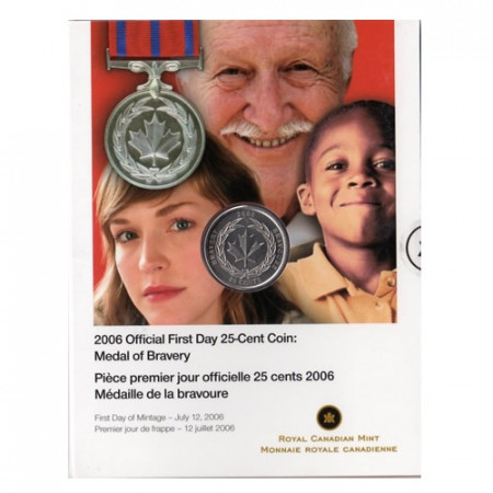 2006 * Quarter dollar Canada Medal of Bravery Coincard